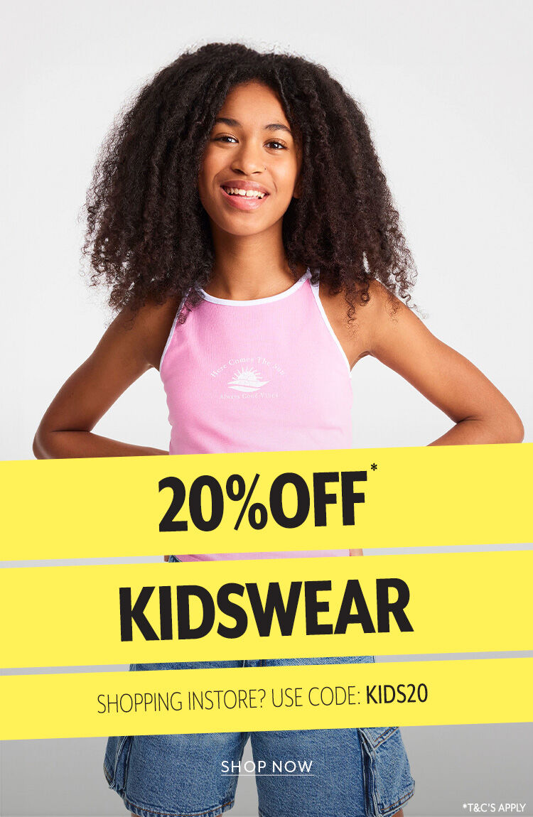 20% Off Kidswear